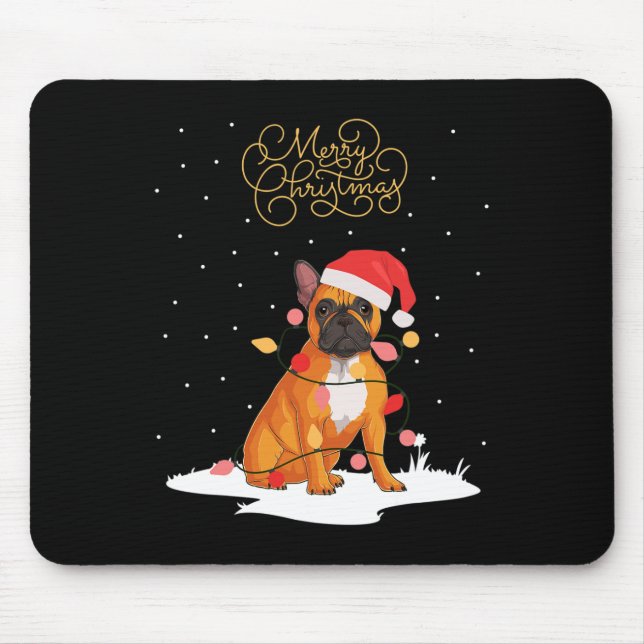 Frohe Weihnachts Spaß Weihnachten Weihnachten Fran Mousepad (Vorne)