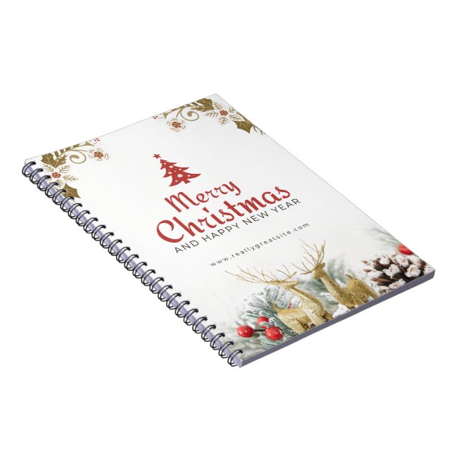 Frohe Weihnachts Spiral Foto Notebook Notizblock (Rechte Seite)