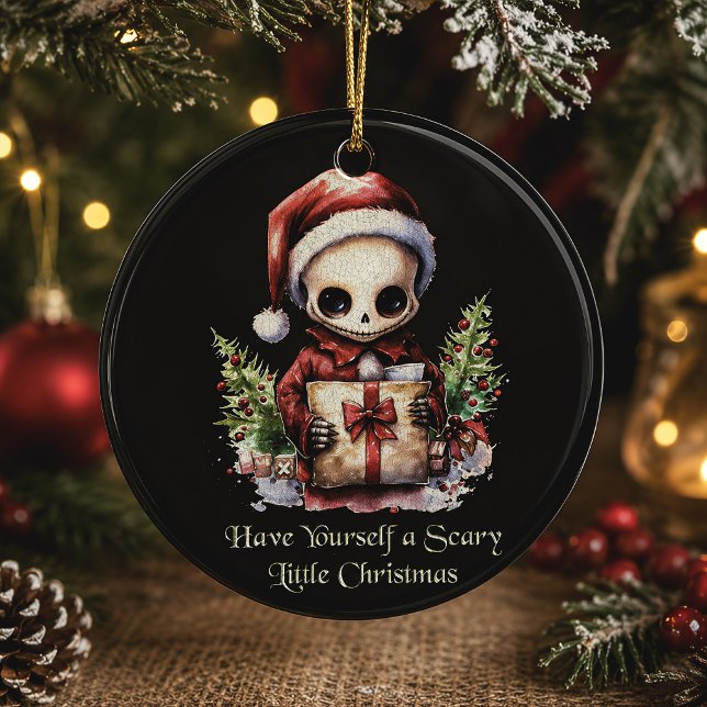 Frohe Weihnachts Spooky Gothic Keramik Ornament (Von Creator hochgeladen)