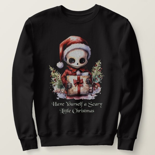 Frohe Weihnachts Spooky Gothic Sweatshirt (Design vorne)