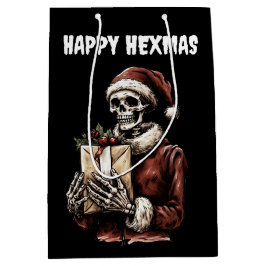 Frohe Weihnachts Spooky Skeleton Gothic Mittlere Geschenktüte