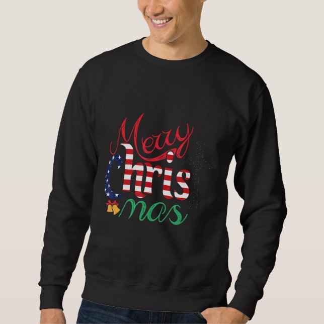 Frohe Weihnachts-Sprichwort Sweatshirt (Vorderseite)