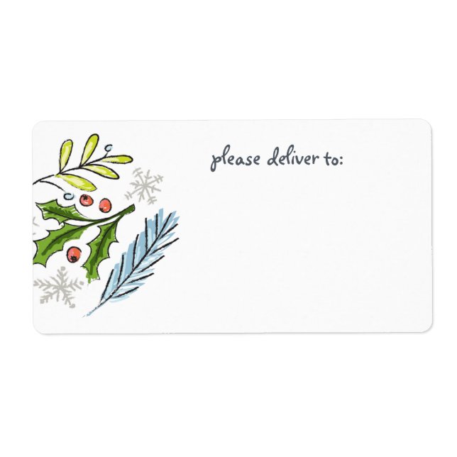 Frohe Weihnachts Spruce Boughs Blank (Vorne)