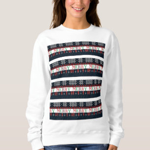 Frohe Weihnachts-Strick Sweatshirt