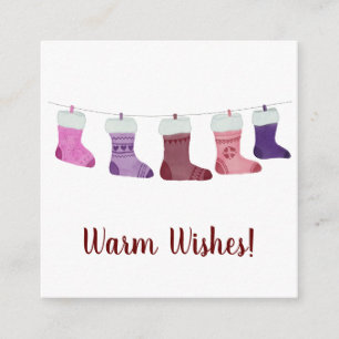 Frohe Weihnachts-Strumpf Budget-Buchungskarte Begleitkarte