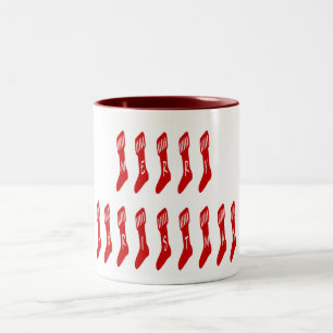 Frohe Weihnachts-Strumpf Typografie Zitat Zweifarbige Tasse