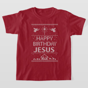 Frohe Weihnachts-Sweater Jesus Gott Christlich T-Shirt
