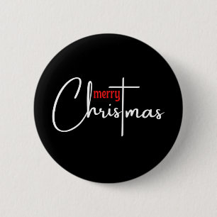 Frohe Weihnachts-T - Shirt Button