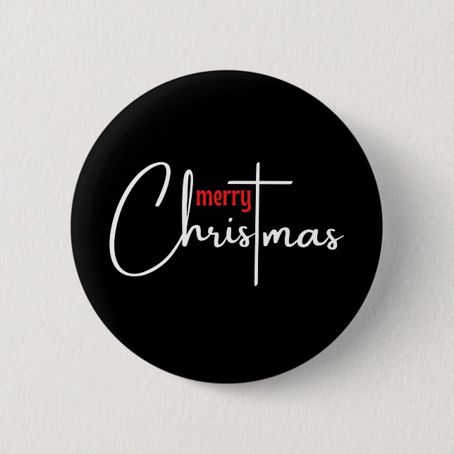 Frohe Weihnachts-T - Shirt Button (Vorderseite)