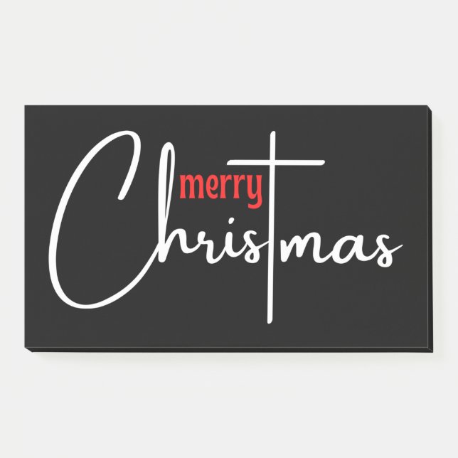 Frohe Weihnachts-T - Shirt Post-it Klebezettel (Vorderseite)