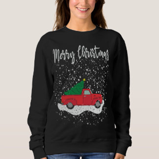Frohe Weihnachts-T-Shirt Red Truck Weihnachtsschne Sweatshirt