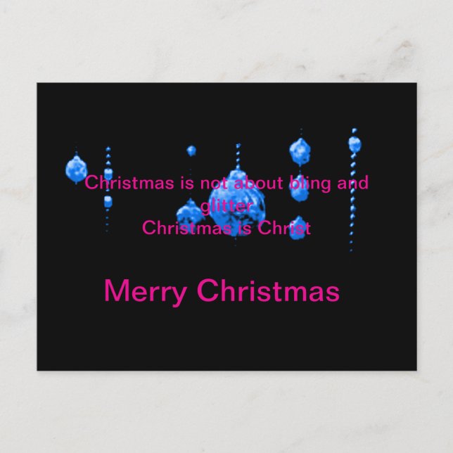 Frohe Weihnachts-Tanzballs Blue Gibney Zazzle Postkarte (Vorderseite)