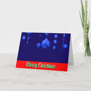 Frohe Weihnachts Tanzballs Blue MUSEUM Zazzle Feiertagskarte