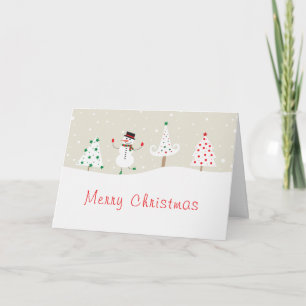 Frohe Weihnachts tanzend Snowman Karte