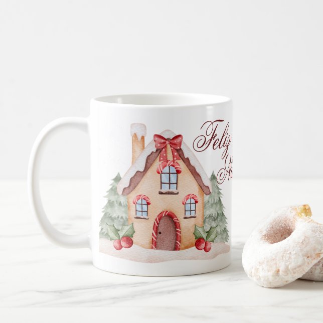 Frohe Weihnachts-Tasse Kaffeetasse (Mit Donut)