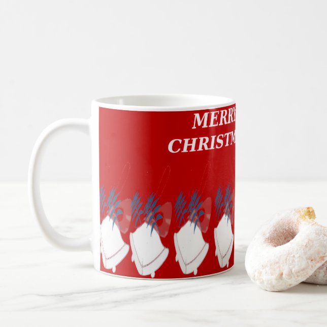 Frohe Weihnachts-Tasse Kaffeetasse (Mit Donut)