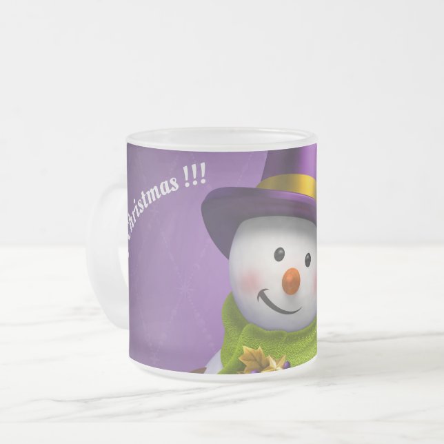 Frohe Weihnachts-Tasse Mattglastasse (Vorderseite Links)