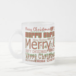 Frohe Weihnachts-Tasse - Mattiert Mattglastasse