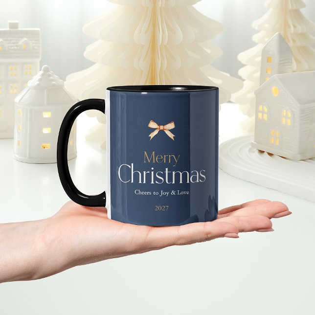 Frohe Weihnachts-Tasse mit Goldenem Bow Tasse (Von Creator hochgeladen)
