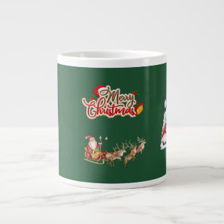 Frohe Weihnachts-Tasse, Weihnachtsmann Jumbo-Tasse