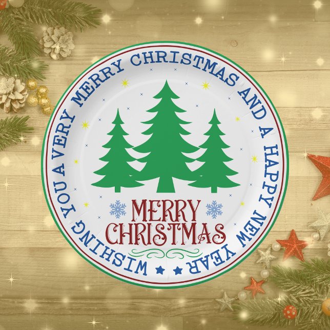 Frohe Weihnachts-Teller Pappteller (Von Creator hochgeladen)