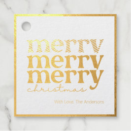 Frohe Weihnachts Text Gruß Familienname Gold Geschenkanhänger