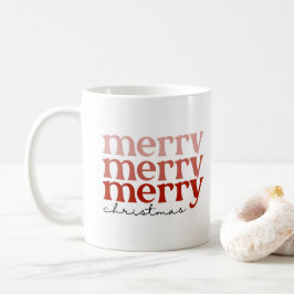 Frohe Weihnachts Text grüßen und weiß Kaffeetasse