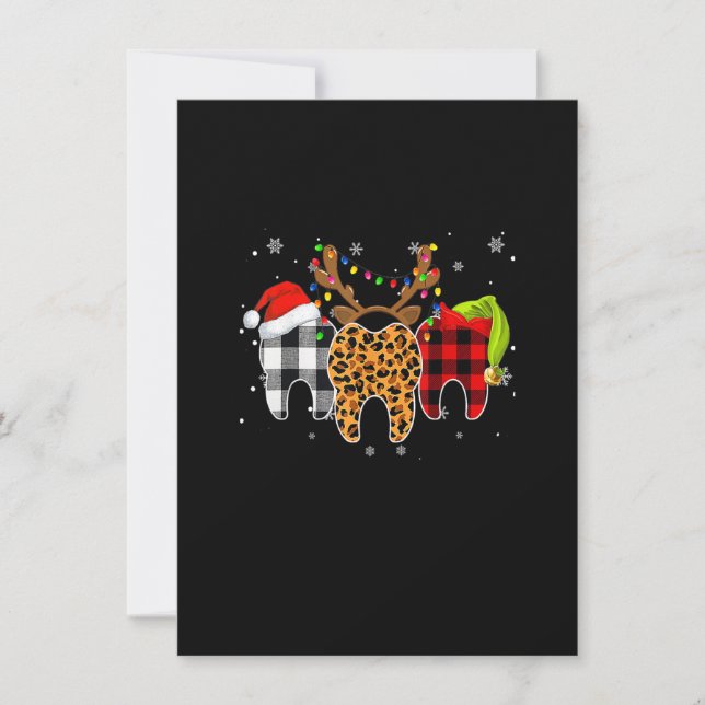 Frohe Weihnachts-Tooth-Kostüm Dental Assistant Xma Einladung (Vorderseite)