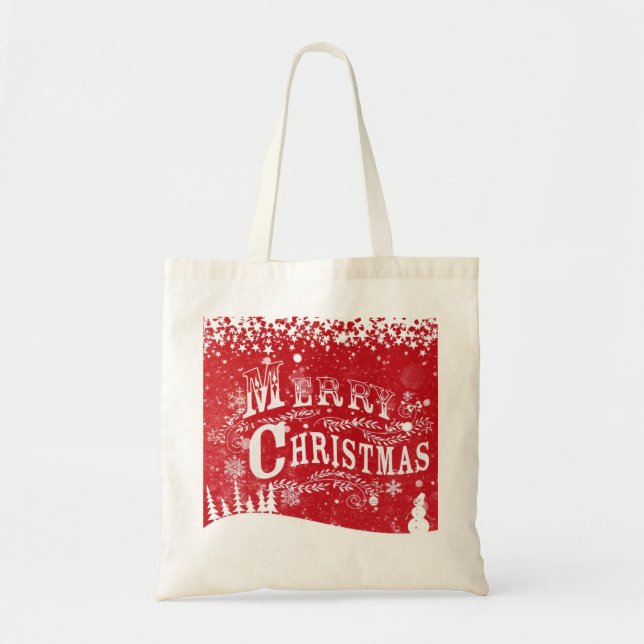 Frohe Weihnachts-Tote-Tasche Tragetasche (Vorne)