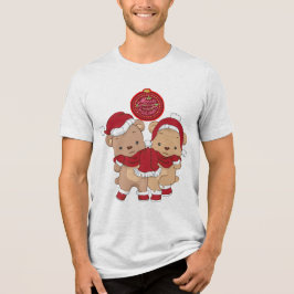 Frohe Weihnachts-Tri-Mix-T - Shirt