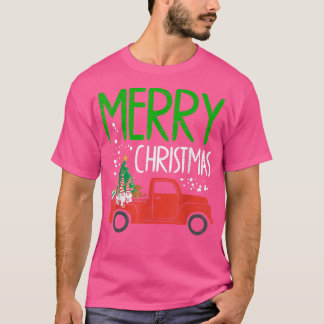 Frohe Weihnachts-Truck Weihnachtsbaum Gnome Holida T-Shirt