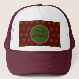 Frohe Weihnachts Trucker Hat (Maroon & Hunter Gree Truckerkappe