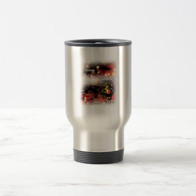 Frohe Weihnachts Tumbler Reisebecher (Mittel)