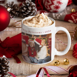 Frohe Weihnachts-Typografie Custom Fotos Kaffeetasse