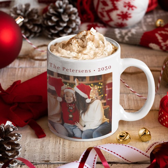 Frohe Weihnachts-Typografie Custom Fotos Kaffeetasse (Von Creator hochgeladen)
