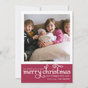 Frohe Weihnachts Typografie Foto Weihnachtskarte Feiertagskarte
