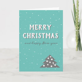 Frohe Weihnachts Typografie Weihnachtsbaum Urlaub Karte