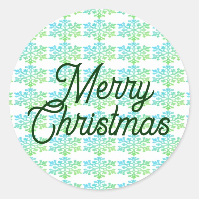 Frohe Weihnachts-Umschlag Aufkleber (Vorderseite)