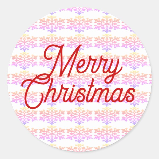 Frohe Weihnachts-Umschlag Aufkleber (Vorderseite)