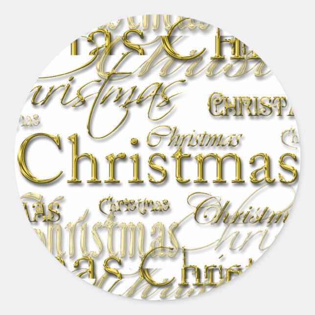 Frohe Weihnachts-Umschlag Aufkleber (Vorderseite)