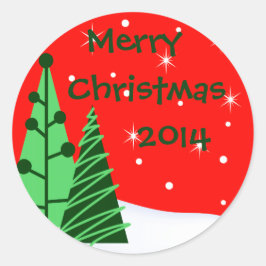 Frohe Weihnachts-Umschlag Aufkleber oder Weihnacht