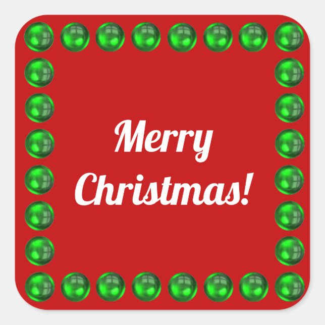 Frohe Weihnachts-Umschlag Aufkleber Stickers (Vorderseite)