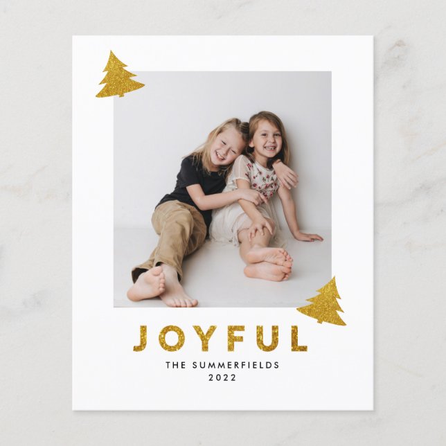 Frohe Weihnachts- und Fotogrußkarte (Vorderseite)