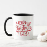 Frohe Weihnachts-Vater Familie Foto Tasse<br><div class="desc">Weihnachts-Tasse nur für Papa - maßgeschneidert mit einem familiären Foto.</div>