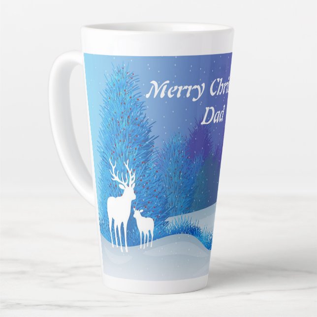 Frohe Weihnachts-Vater Latte Tasse (Linke Ecke)