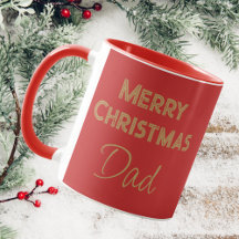 Frohe Weihnachts-Vater Rot und Gold-Script