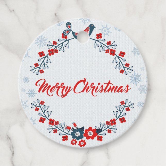 Frohe Weihnachts-Vorzugstriche Geschenkanhänger (Vorderseite)