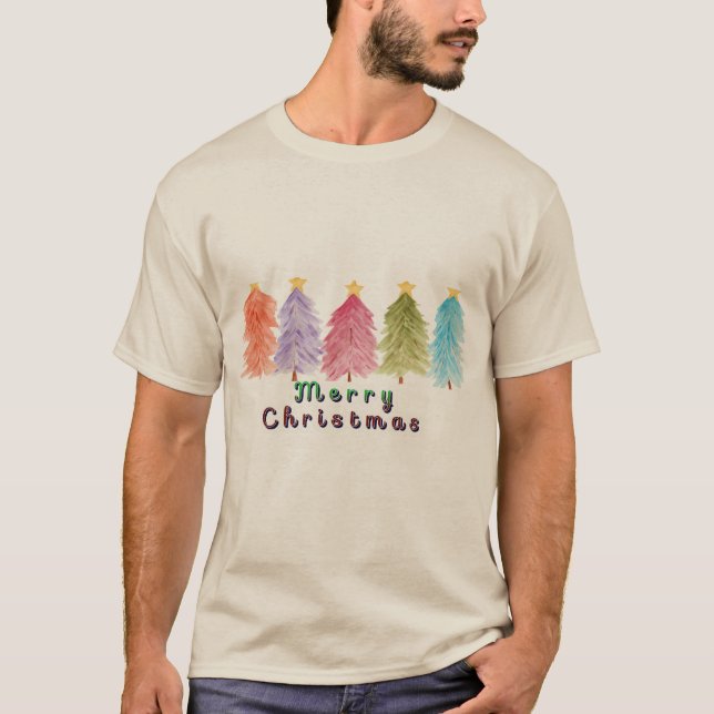 Frohe Weihnachts-warme Wünsche T-Shirt (Vorderseite)