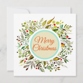 Frohe Weihnachts Wasserfarbenfrohe Feuerwehr Vibra Feiertagskarte