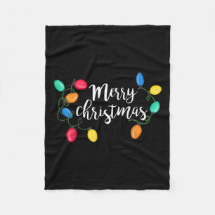 Frohe Weihnachts Weihnachts-Lichter Familie Matchi Fleecedecke